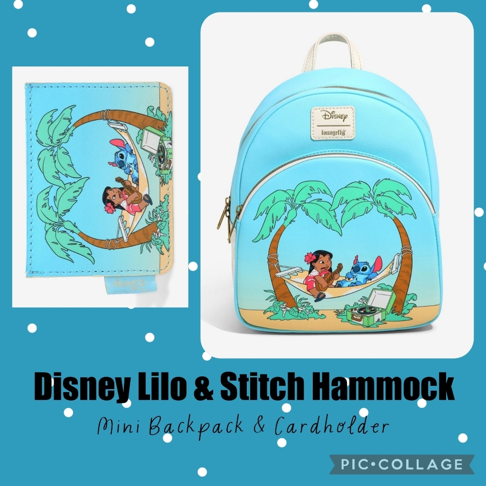 LOUNGEFLY Lilo & Stitch Hammock Mini Backpack & Cardholder